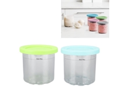 HURRISE Ice Cream Pint Cup Sorvete Pint Cup Recipiente para Fazer Sorvete Azul e Verde