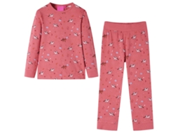 Pijama De Manga Comprida Para Criança Rosa-velho 92