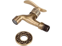 Torneira Vintage De Latão Maciço G1/2 Para Água Fria, Para Máquina De Lavar Roupa E Banheiro.