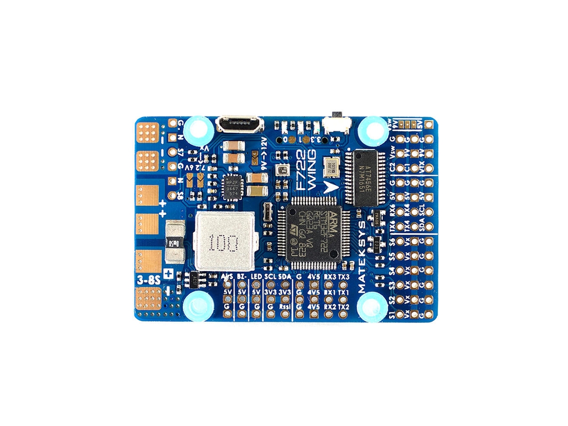 Controlador de Voo Matek Systems F722 wing Stm32f722ret6 com Osd Integrado para Aeromodelos de Asa Fixa. MDUG