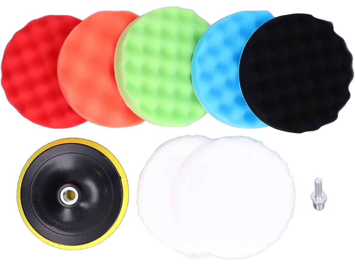 Kit De Ferramentas Para Polimento Automotivo, Conjunto 9 Peças Com