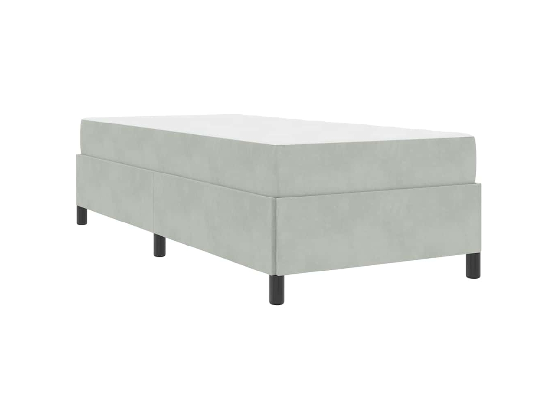 Conjunto 1 Estrutura Da Cama Vidaxl Cinzento-claro Tecido (80 X 200 Cm)