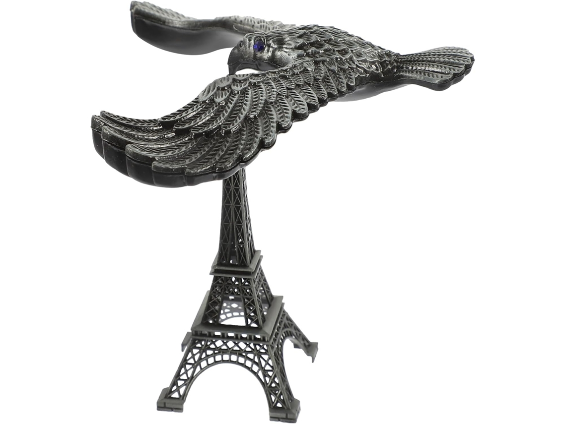 Ornamento Águia Equilibrada Prata Modelo Torre Eiffel Decoração Prática Rústica Escritório Liga Casa GOKOCO