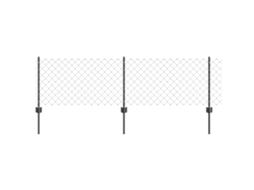 Conjunto 1 Painéis De Cercas Exteriores Vidaxl Cinzento Aço (25 X 0,6 M)