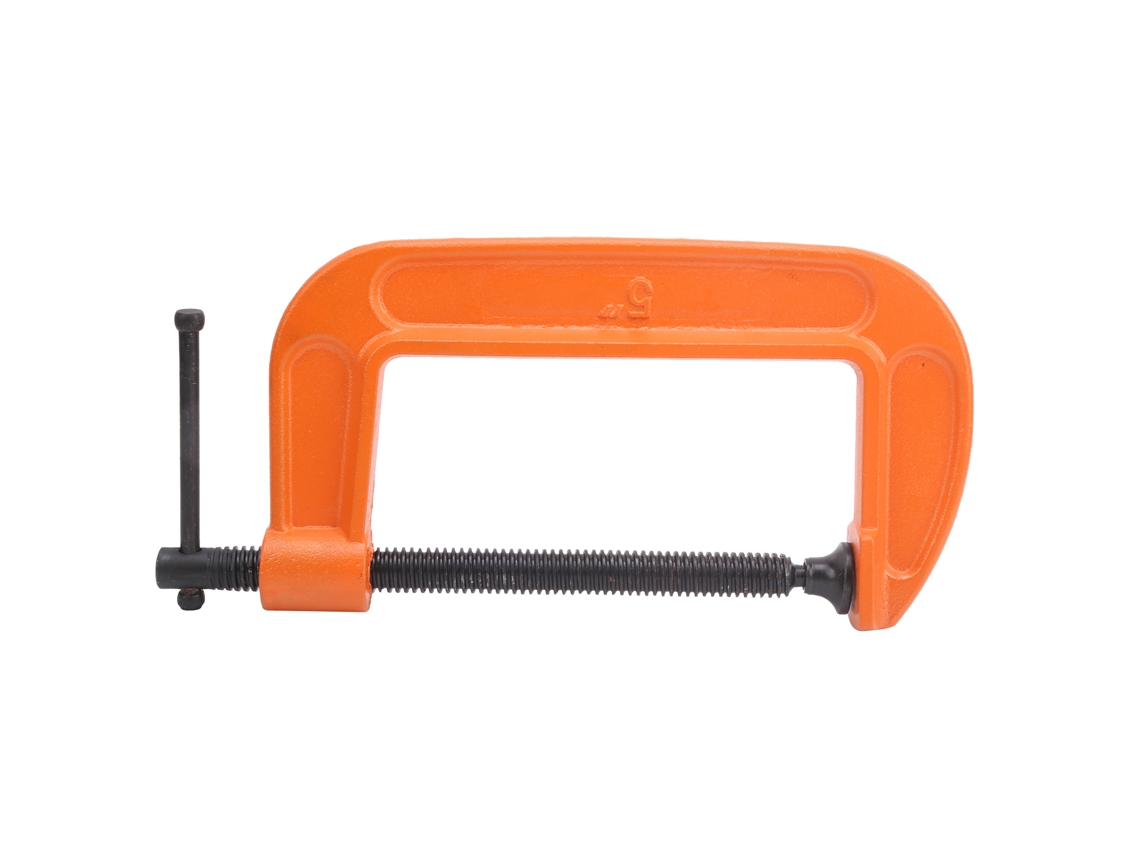 Grampo em aço carbono de alta resistência, comprimento de fixação de 14,5 cm (5,7 pol.), ferramenta ergonômica para carpinteiros.