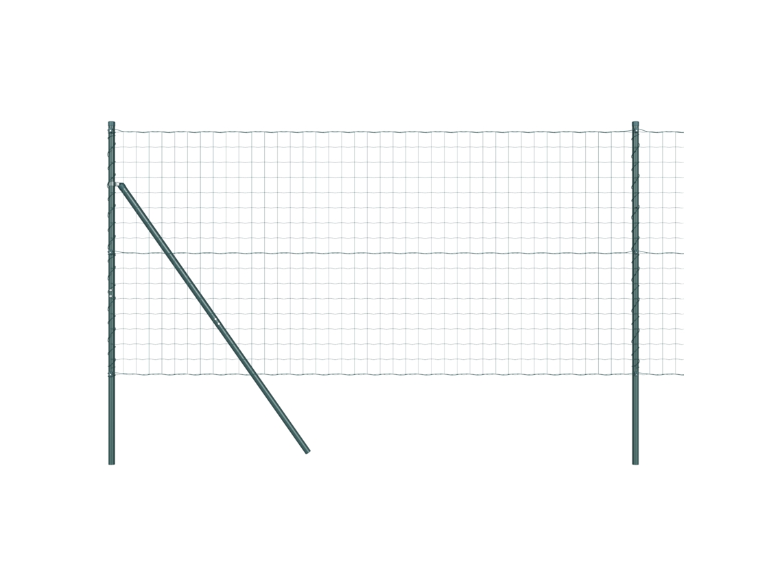 Conjunto 1 Cerca Externa Vidaxl Verde Aço (10 X 1,4 M)