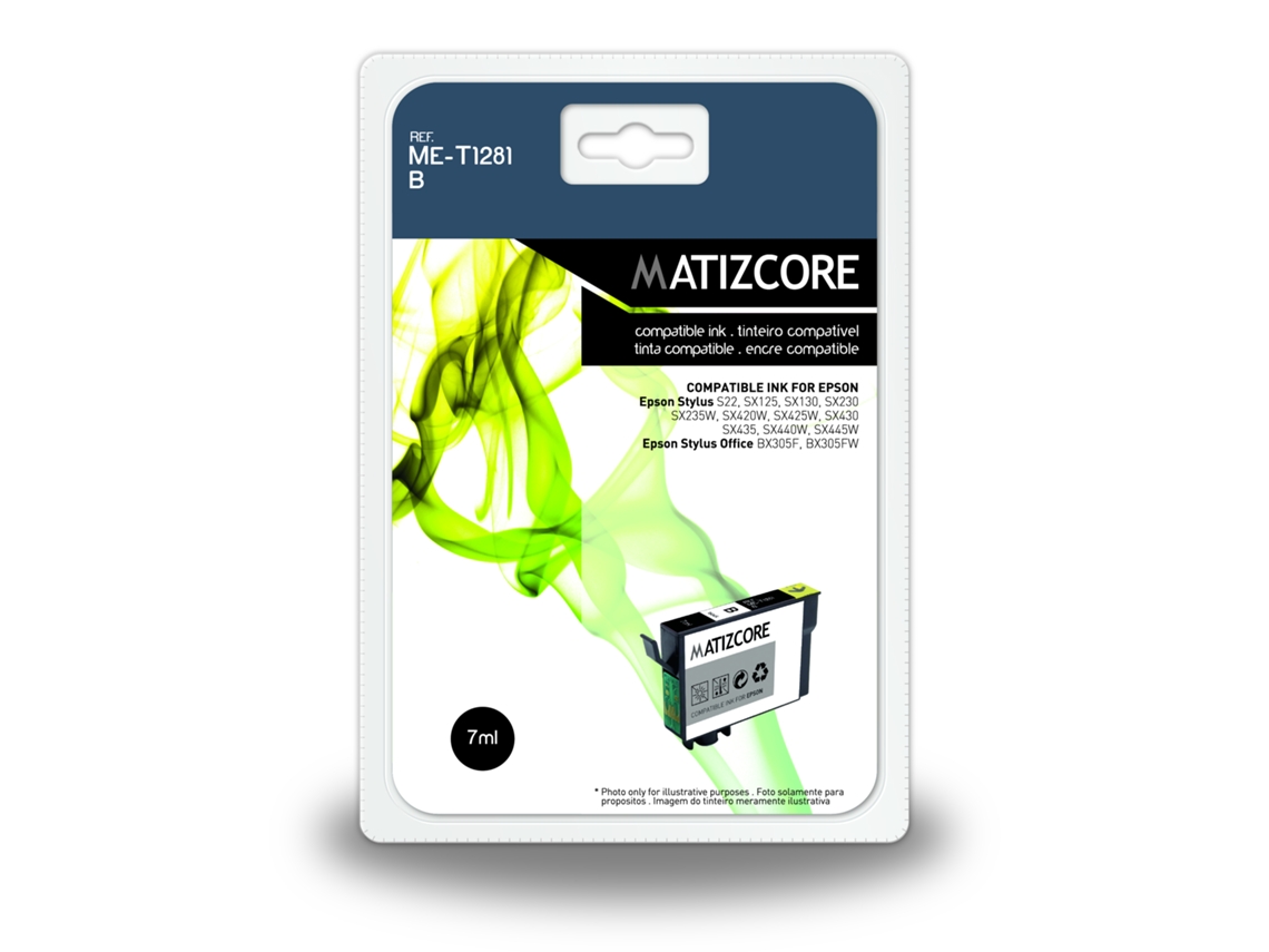 Tinteiro MATZICORE Epson T1281 Preto (MET1281BK)