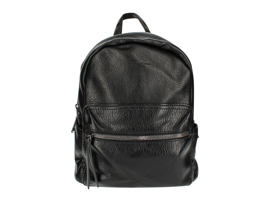 Mochila Feminina Em Couro Sintético Texturizado
