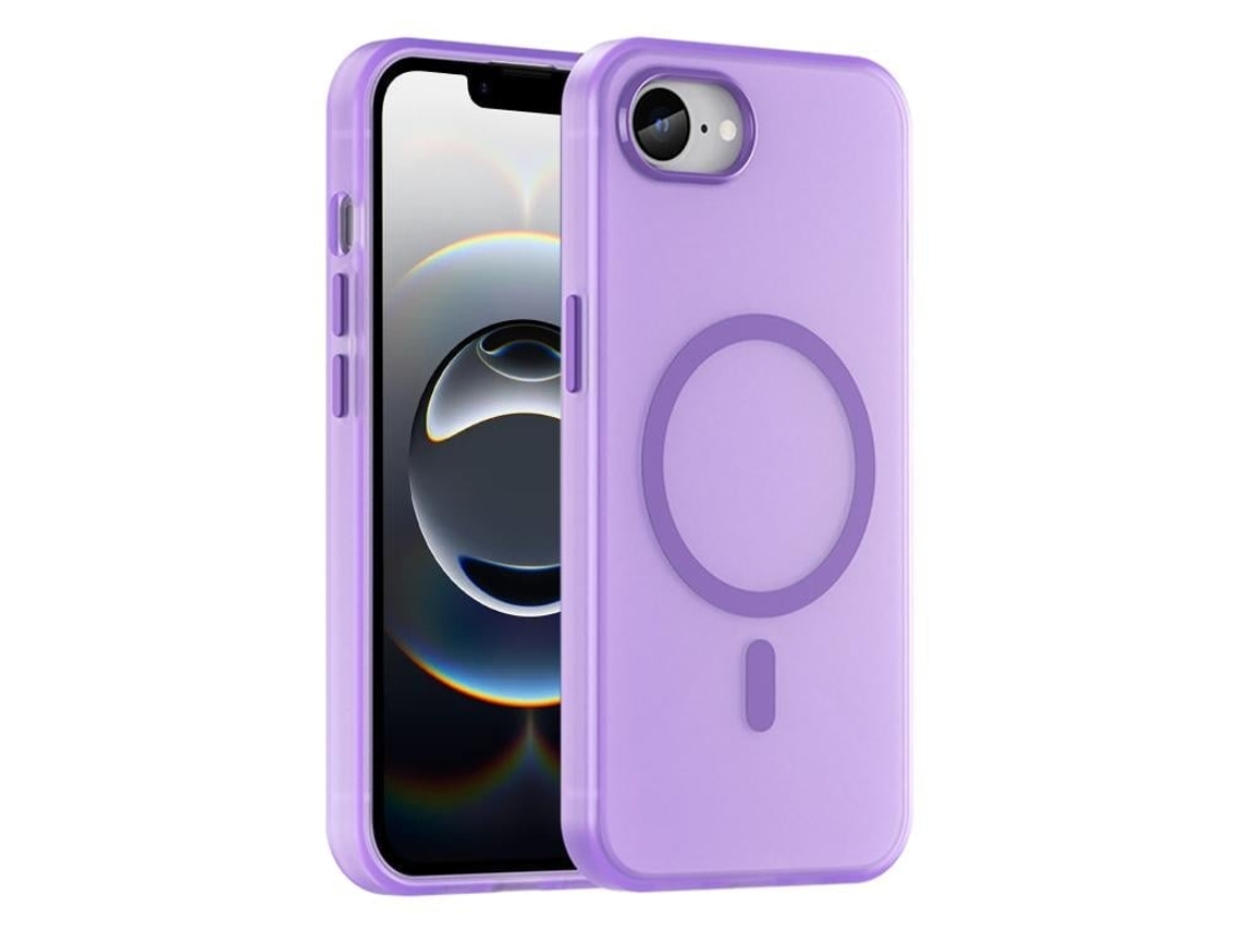 Capa Híbrida Translúcida Para Iphone 17e / 16e - Tpu E Pc Com Magsafe | Fosca - Roxo Escuro