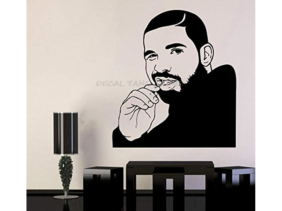 Arte Engraçada Drake Mural Adesivo De Vinil Para Parede Top Músico Rapper Adesivo De Vinil Arte Para Decoração De Casa Quarto 1557 Aquaforge