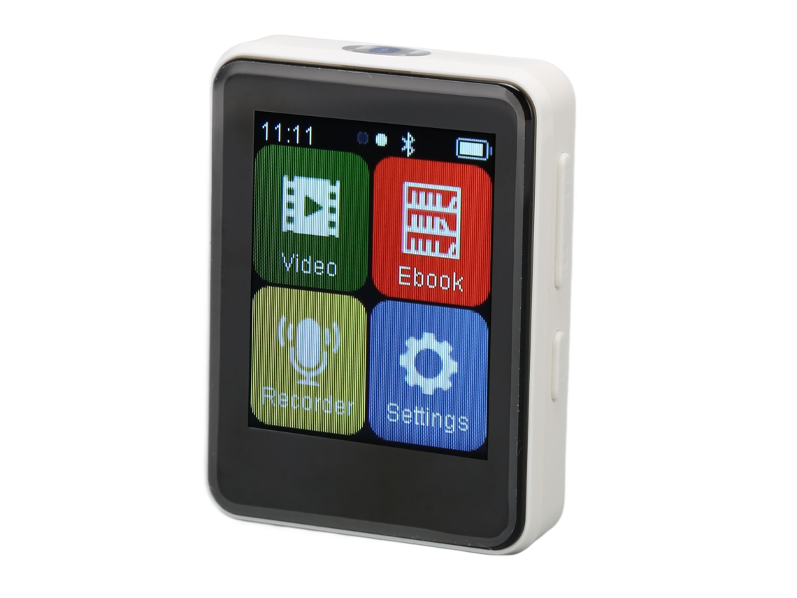 Leitor Mp3 Bluetooth Yizhood D2 1.8inch Cartão Tf 256gb (branco)