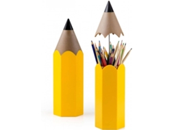 Organizador de lápis QUALY Dinsor Stationery Container QL10275-YW em Amarelo