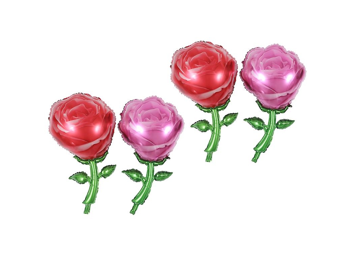 4 Unidades De Balão De Folha Rosa Allinless