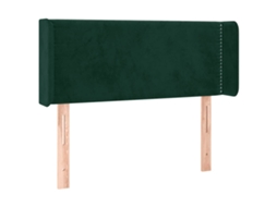 Cabeceira de Cama com Abas Veludo Verde Escuro MAISON EXCLUSIVE (103x16x78 cm)