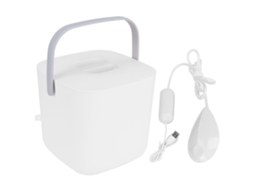 Máquina de Lavar Ultrassônica Portátil 8l, USB, para roupas íntimas e bebê, branca | S/MARCA