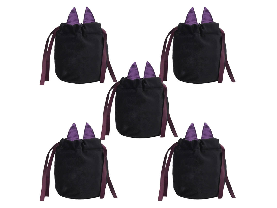 Laxiscreed Pack De 5 Sacos De Doces Com Orelhas Roxas Para Halloween E Natal