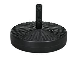 Base para guarda-sol de jardim 3 m com alças, HDPE e aço ø51x36 cm preto BTFORUS