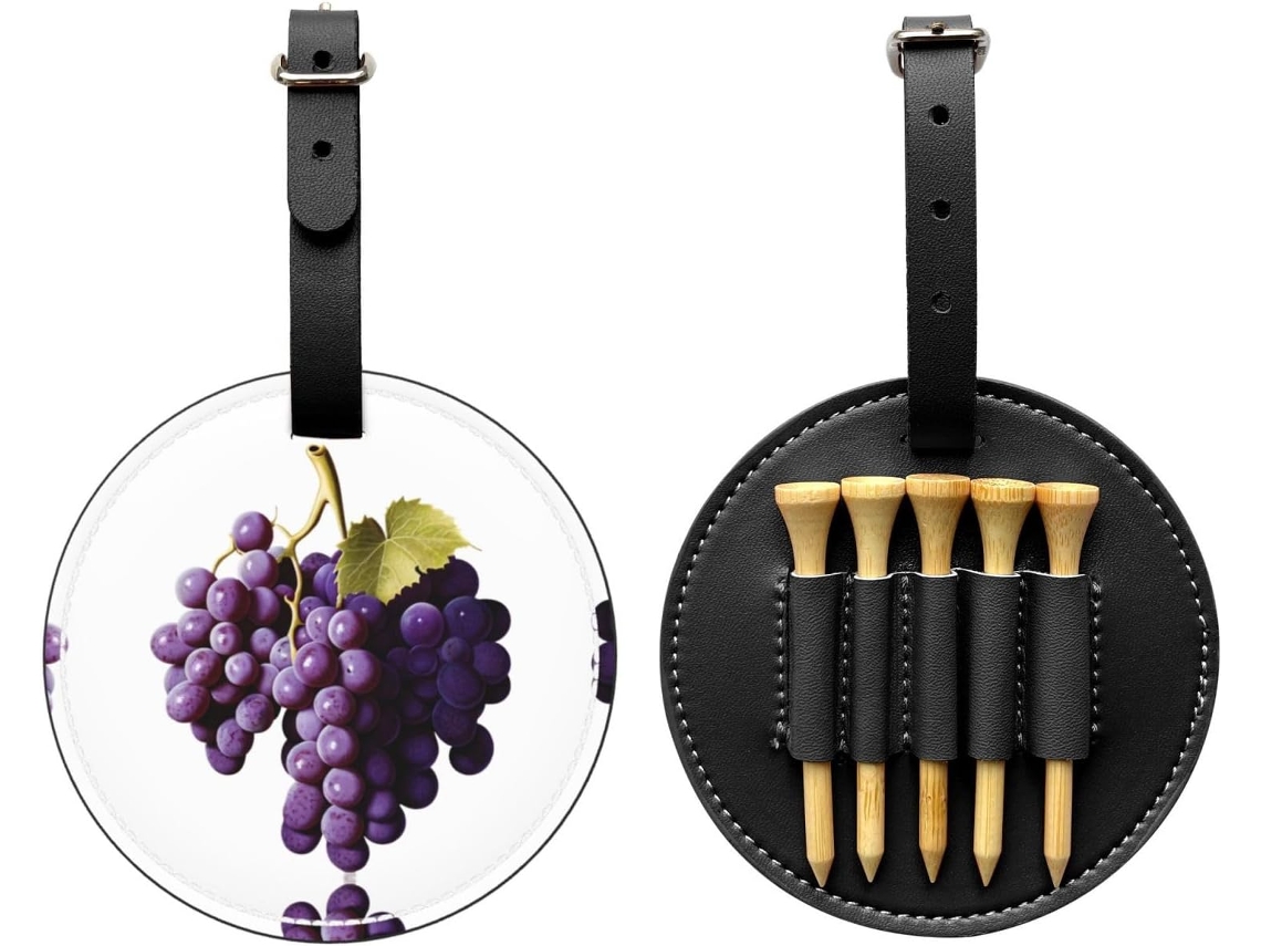 Bolsa para Guardar Tees de Golfe, Roxa, Uva, Preta Fácil de Transportar e Mais Eficiente para Jogar Golfe.