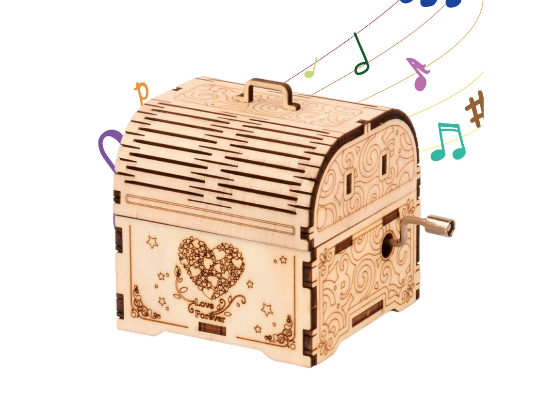Quebra-cabeça 3D de Madeira com Caixa Música Clássica AQUAFORGE para Decoração Casa (não especificado)