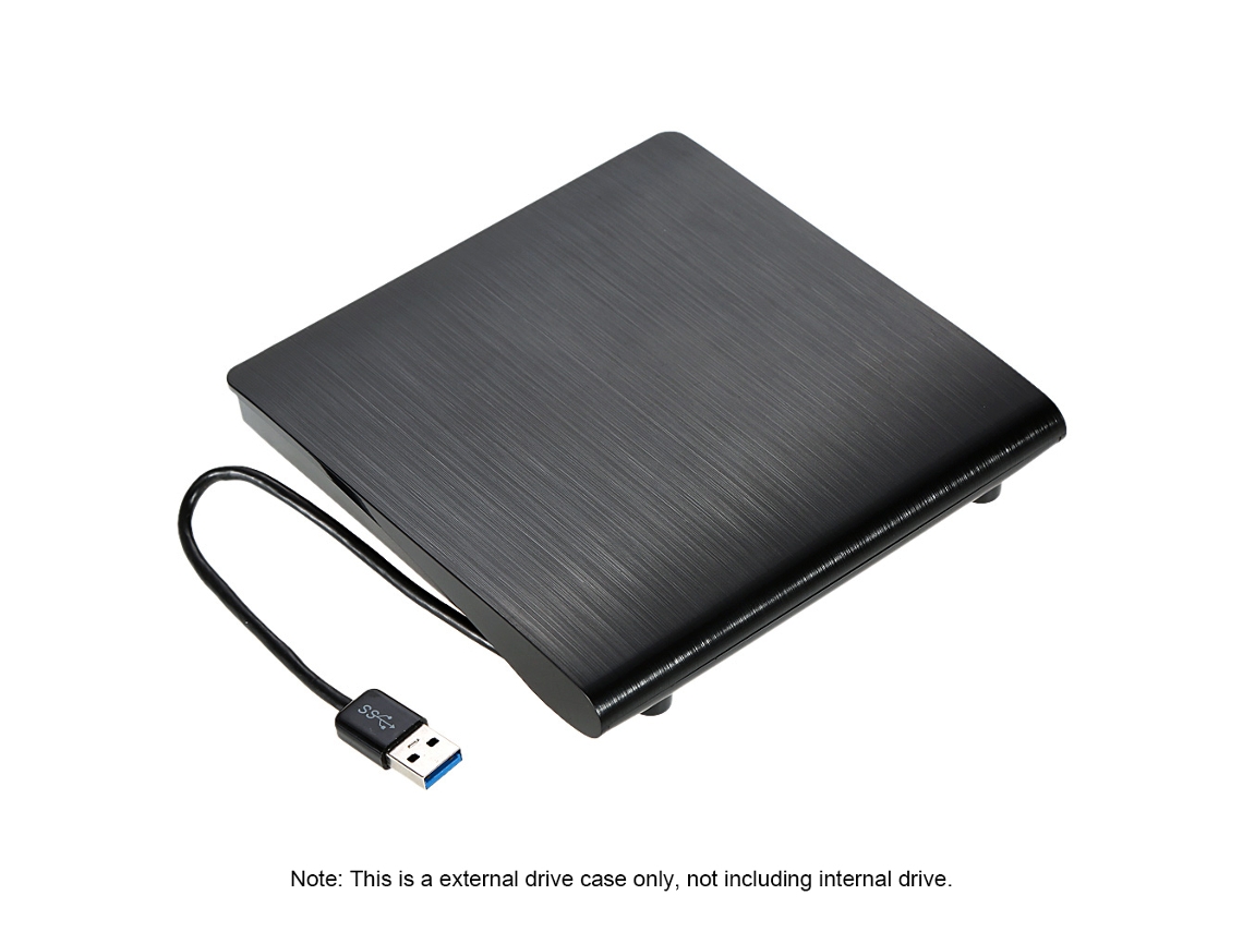 Capa De Unidade Óptica Externa Ultra Slim Usb 3.0 Sata 12.7mm Para Laptop Pc