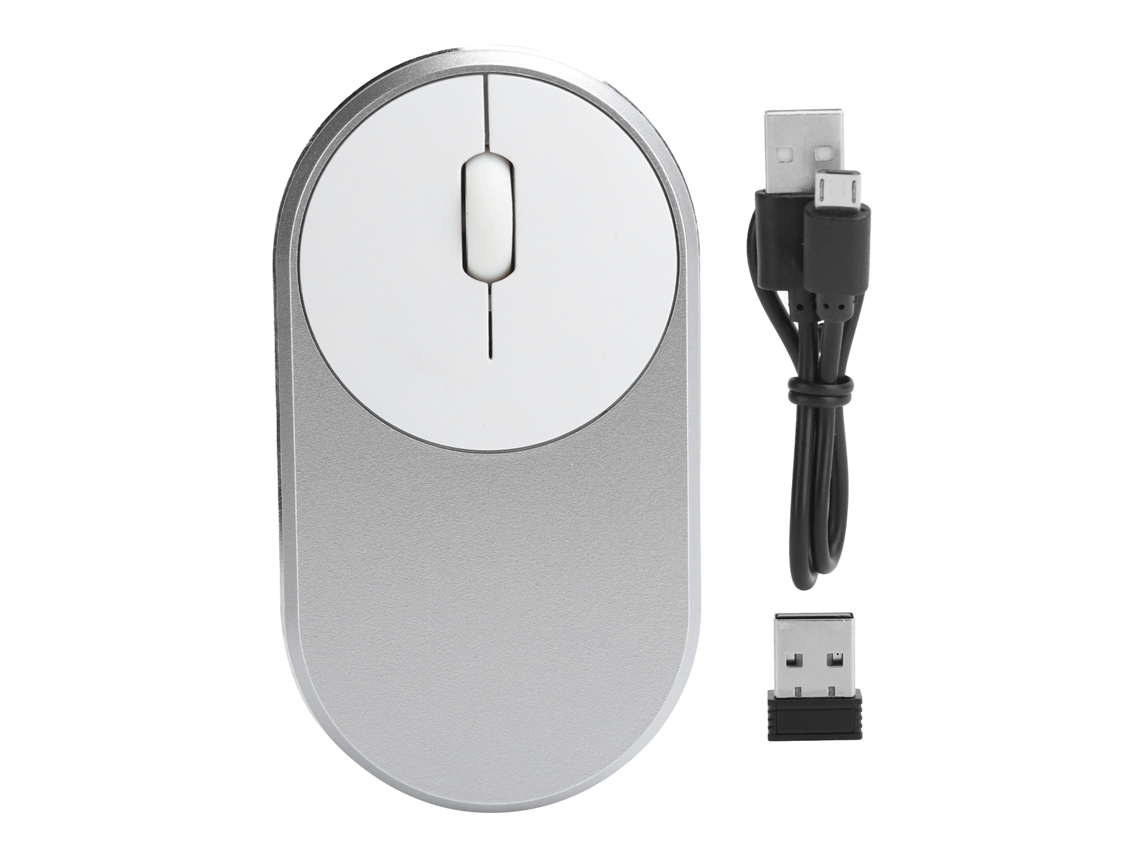 Aetheria mouse Sem Fio Carregável Bluetooth Óptico Usb 2.4ghz para Laptop Prata Cinza
