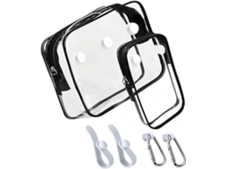 Recipiente Interno em Pvc Transparente, Bolsas Internas Para Viagem, Chaveiros, Acessórios Com Ganchos