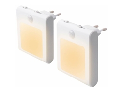 Conjunto com Tomada para Luz Noturna Led, com Sensor de Movimento, Brilho da Tomada Continuamente Ajustável, com Interruptor para Carro BRILVIBERA