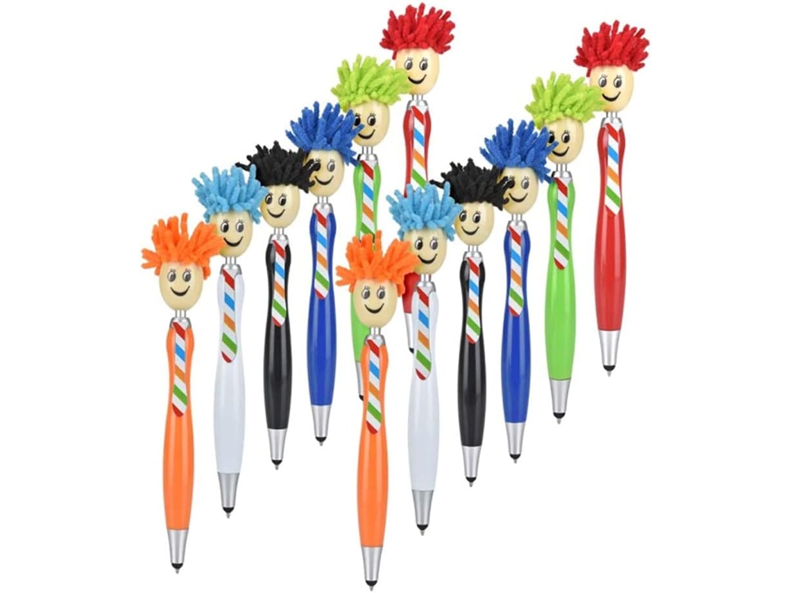 Conjunto De 12 Peças Com Formato Esfregão, Caneta Multifuncional Em