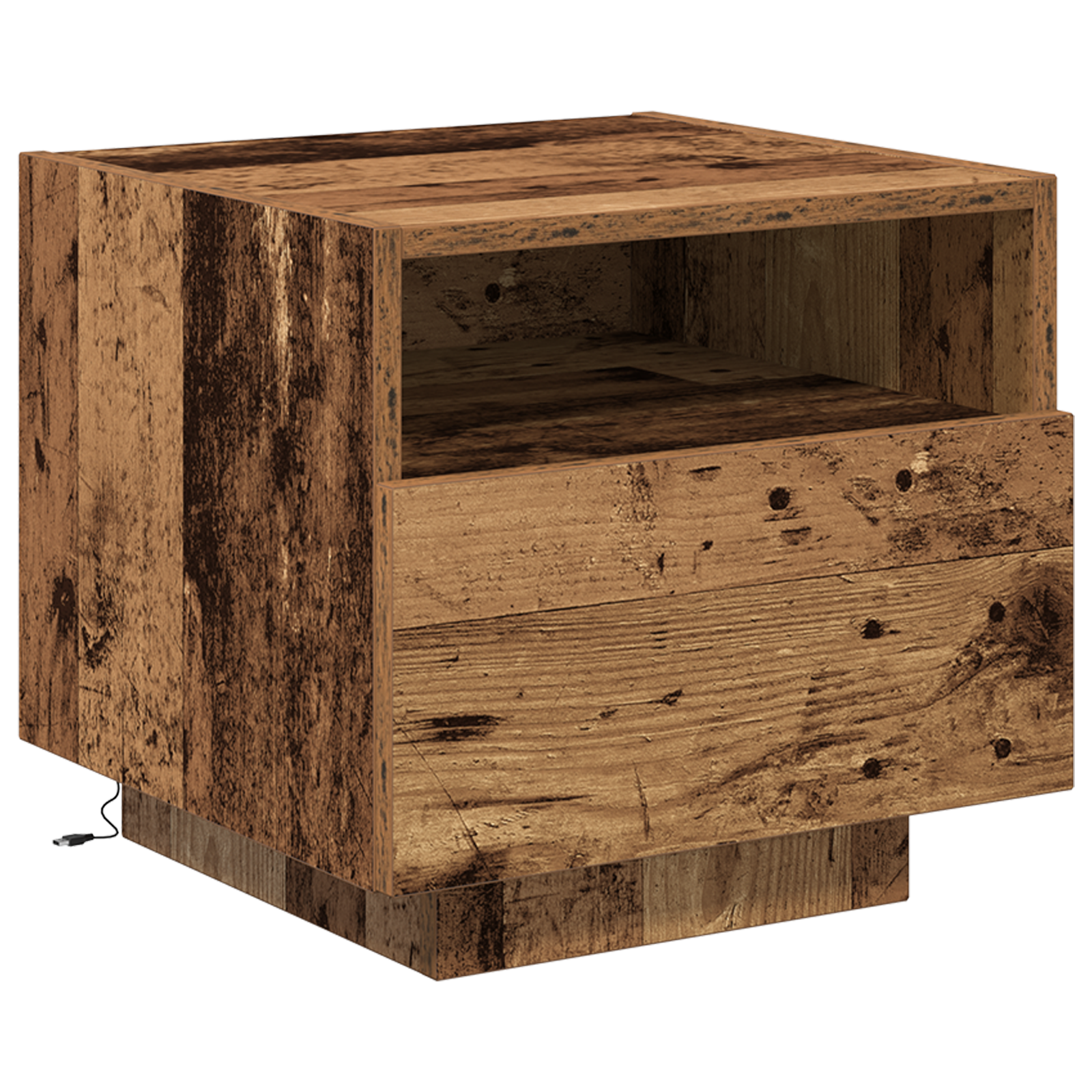Conjunto 1 Armário De Cabeceira Vidaxl Castanho Derivados De Madeira (40 X 39 X 37 Cm)