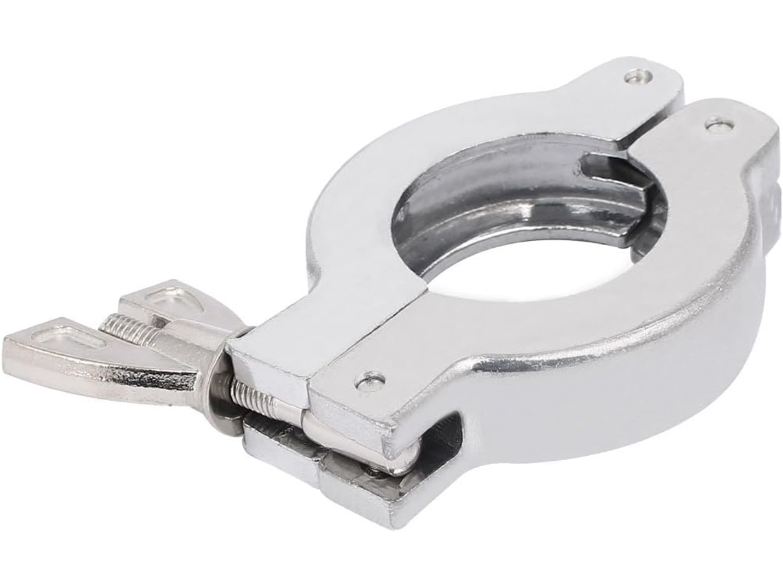 Porca Borboleta de Alumínio Kf25 com Flange Liberação Rápida na Cor Prata para Tubo Vácuo CHABERLU