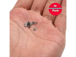 10 Peças Rolamentos De Bola Miniatura 681zz De Metal Aberto 1x3x1mm Tom De Ferro Prata