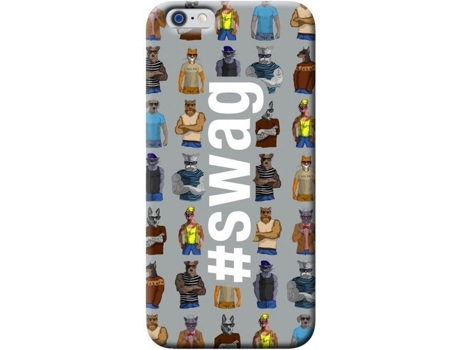 Capa iPhone 6, 6s, 7, 8  Insta #Swag Multicor
