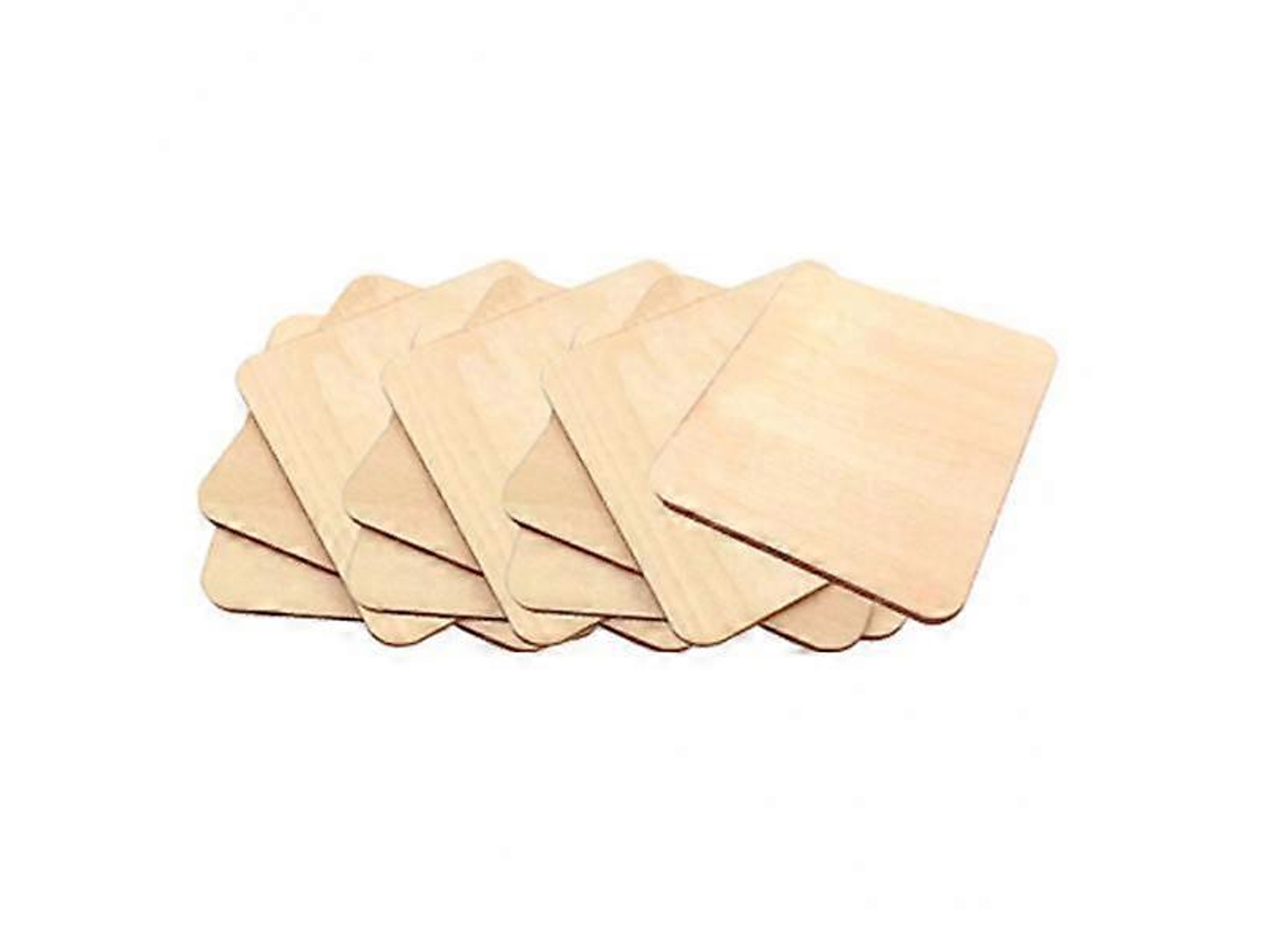 4x 10x Coasters Plain Craft Blank 7x7cm