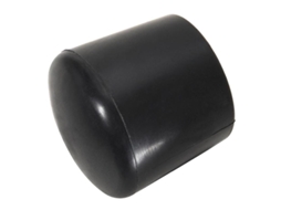 Contera plastico redonda exterior negra 12 mm. bolsa 200 unidades