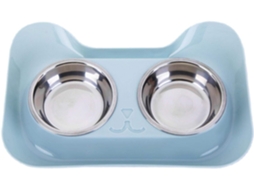 Tigela Dupla para Animais de Estimação, para Cães e Gatos, À Prova de Derramamento, Design Antiderrapante, Dispensador de Comida e Água AQUAFORGE