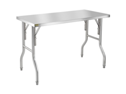 Mesa Dobrável de Aço Inoxidável 48 X 24 X 33,5 Polegadas com Carga de 661 Libras VEVOR
