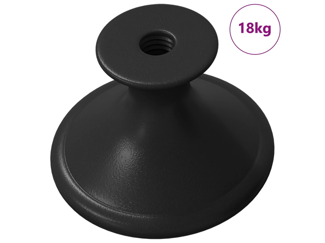 Vidaxl Cabo 1461 Pcs Preto Ø30 Mm Alumínio