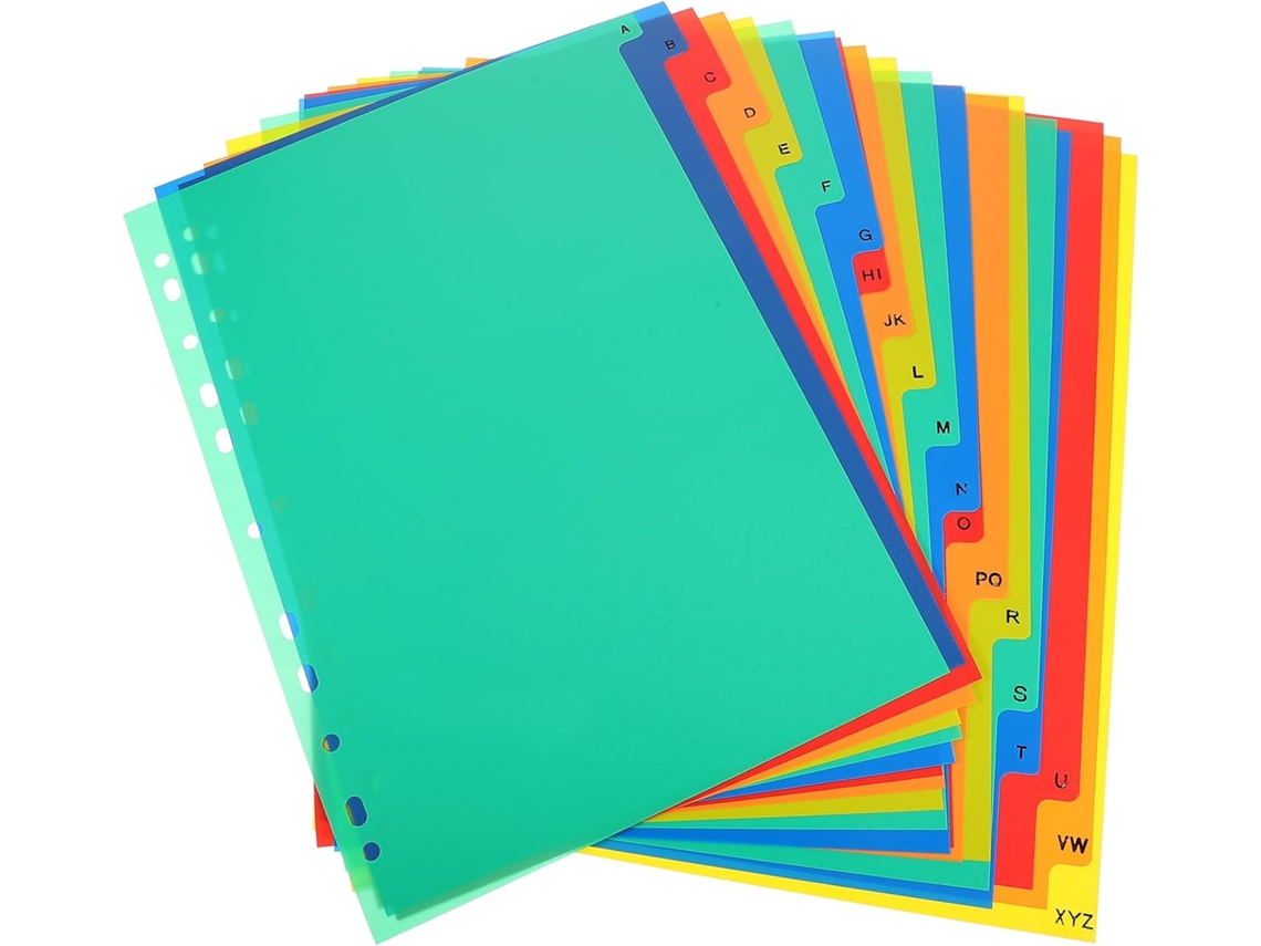 Divisórias Homoyoyo A4 Com Índice, 11 Furos, 21 Folhas De Plástico Pp Resistente, Divisórias Coloridas Para Organizar