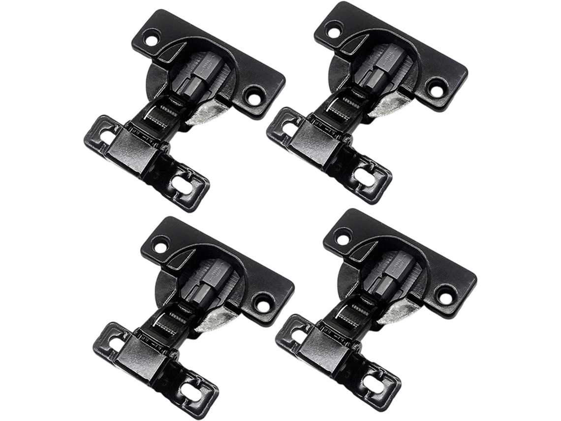 Conjunto De 4 Ocultas, Com Braço Curto, Em Aço Carbono, Para Portas