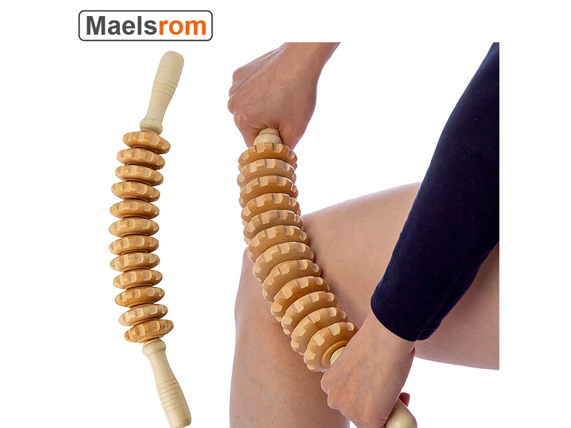 Rolos de Massagem de Madeira, Ferramentas Manuais de Drenagem para Massagem MDUG