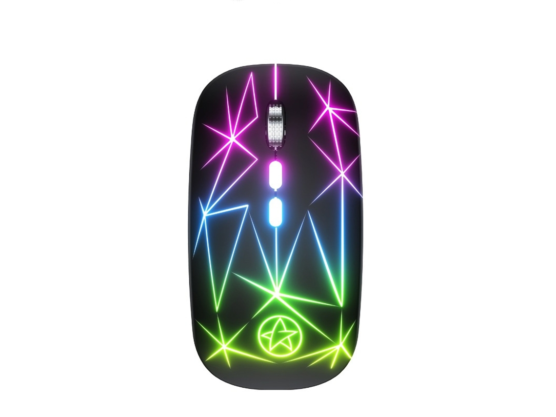 Rato Yizhood A20 Recarregável Rgb Wireless Usb 2.4ghz Computer Gamer Led Backlit Gaming Silencioso Para Pc Laptop Preto