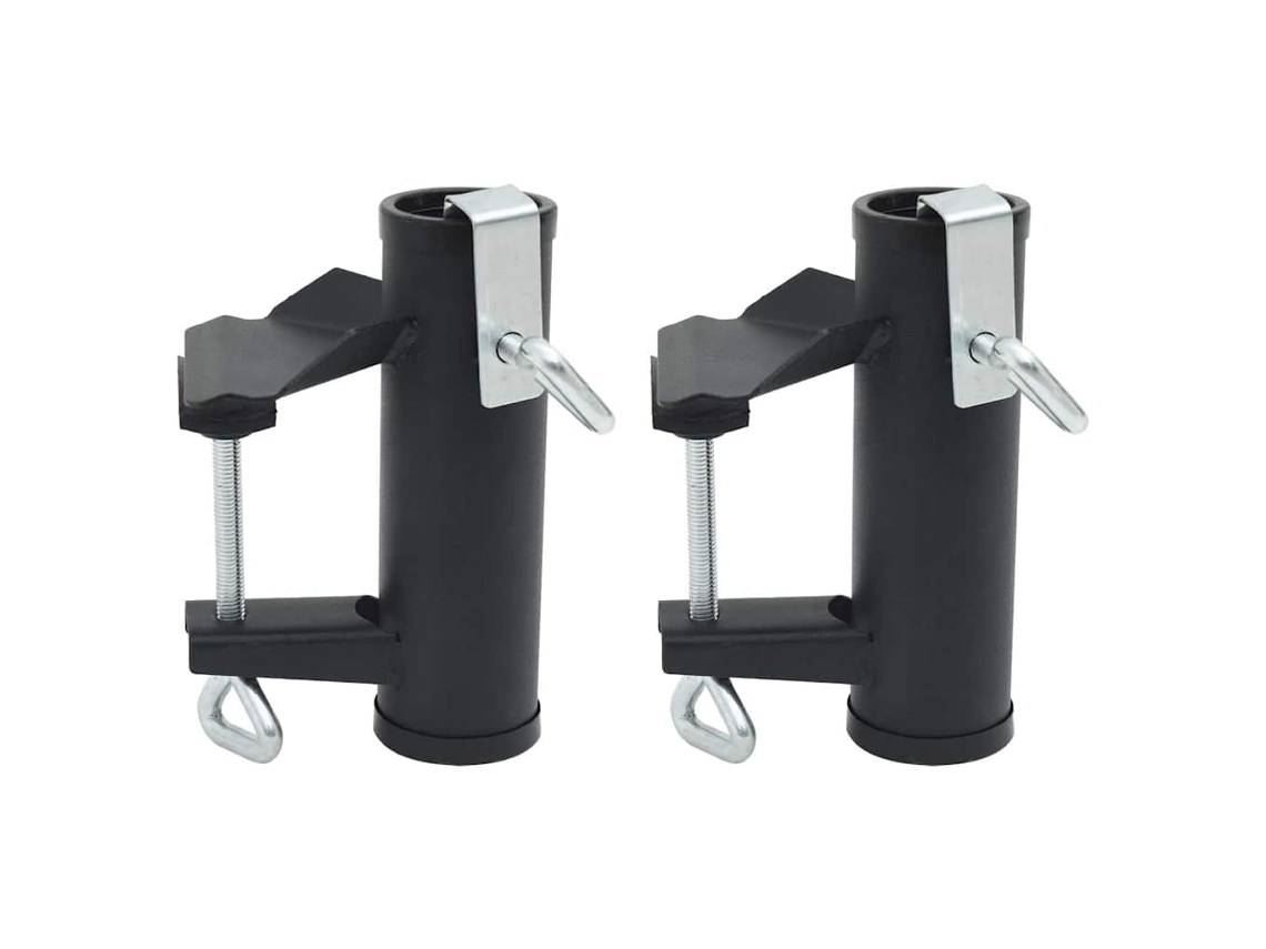 Vidaxl Grampos De Guarda-sol Para Varanda 2 Pcs 25-38 Mm Aço