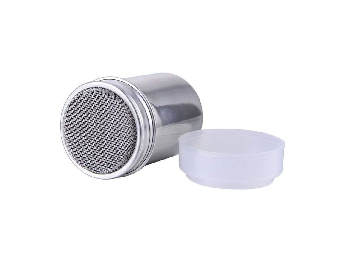 Saleiro e açucareiro Rebe-linjou em aço inoxidável, 200 ml, com tampa à prova de poeira, para decoração de cozinha e cafeteria.