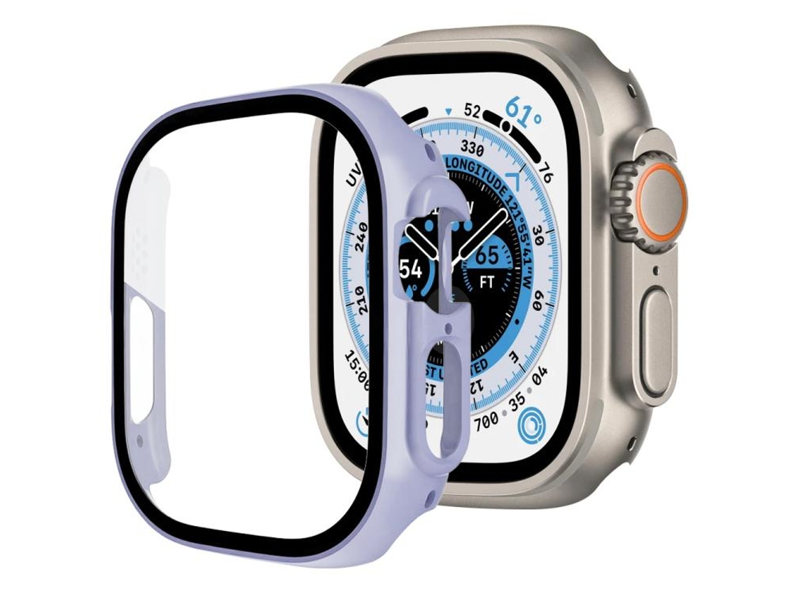 Capa para Apple Watch Series 8 41mm com Protetor de Tela de Vidro Temperado ocre claro XIAOMOYU