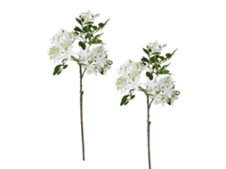 Pack de Aramados e Flores Artificiais Brancas com Frutas e Folhas, 2 Peças LAXISCREED