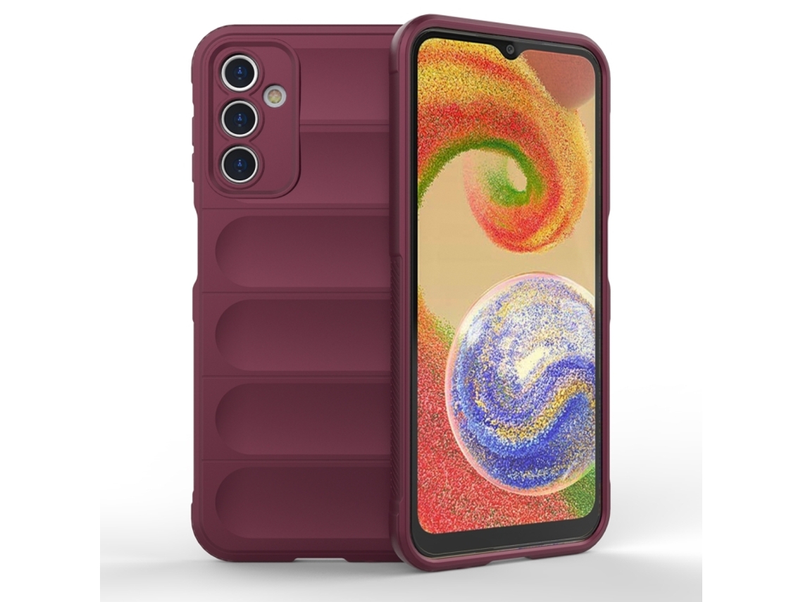Capa Halinuia Para Samsung Galaxy A14 5g Magic Shield Tpu Flanela (vinho Proteção Integral, Interior Em Flanela)