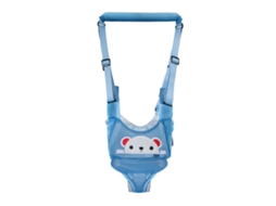 Cinto De Andar Para Bebê Tipo Cesto Ajuda De Aprendizagem De Caminhada Ajustável Azul Branco Urso
