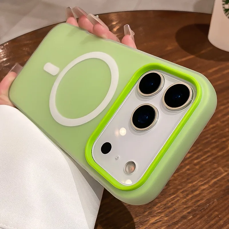 Capa Magnética 2 Em 1 À Prova De Choque Para Iphone 16 Plus (verde), Com Proteção Magnética Magsafe.