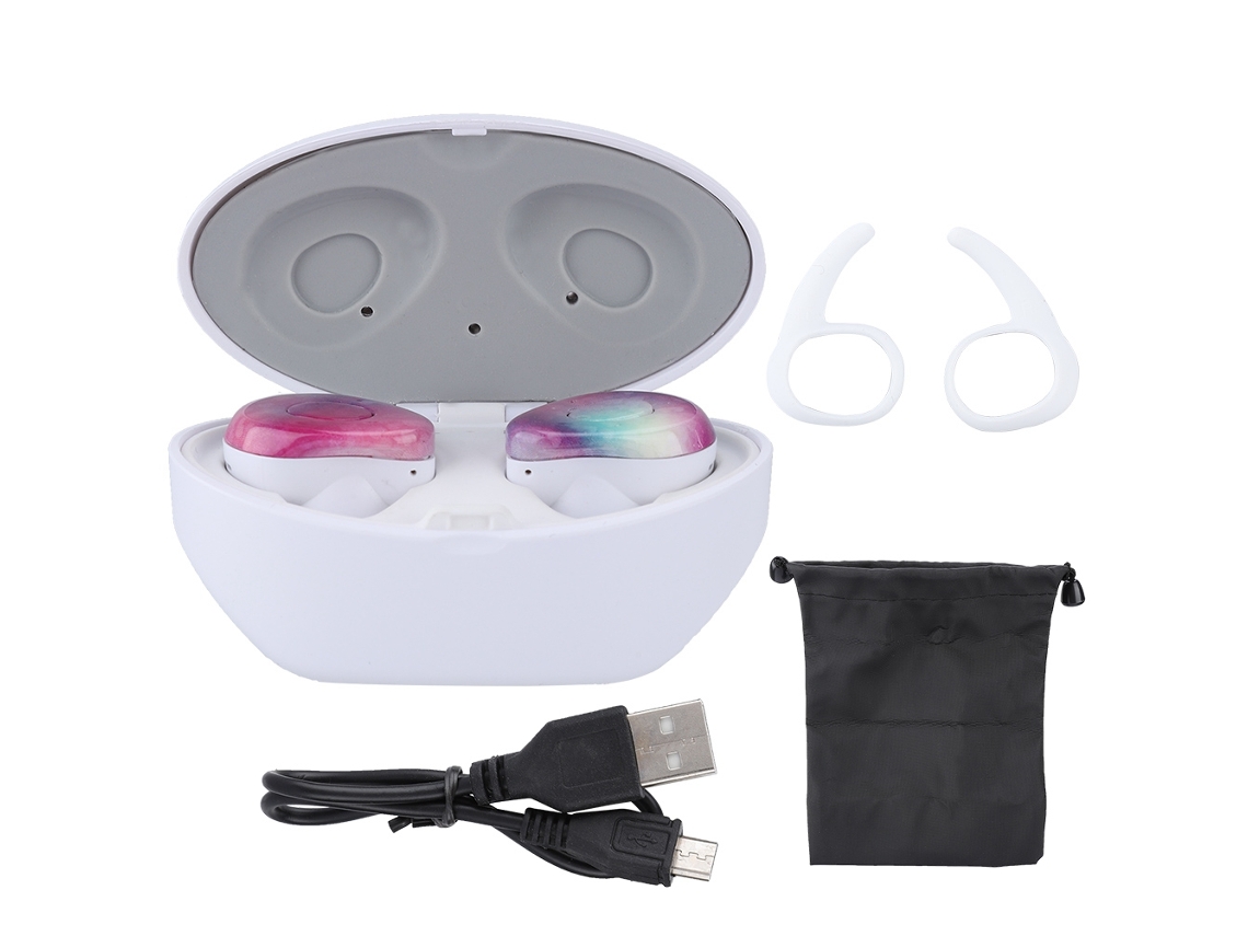 Fones de Ouvido Binaurais Sem Fio e Esportivos Bluetooth 5.0 Intra auricular com Redução de Ruído. EOOCOO