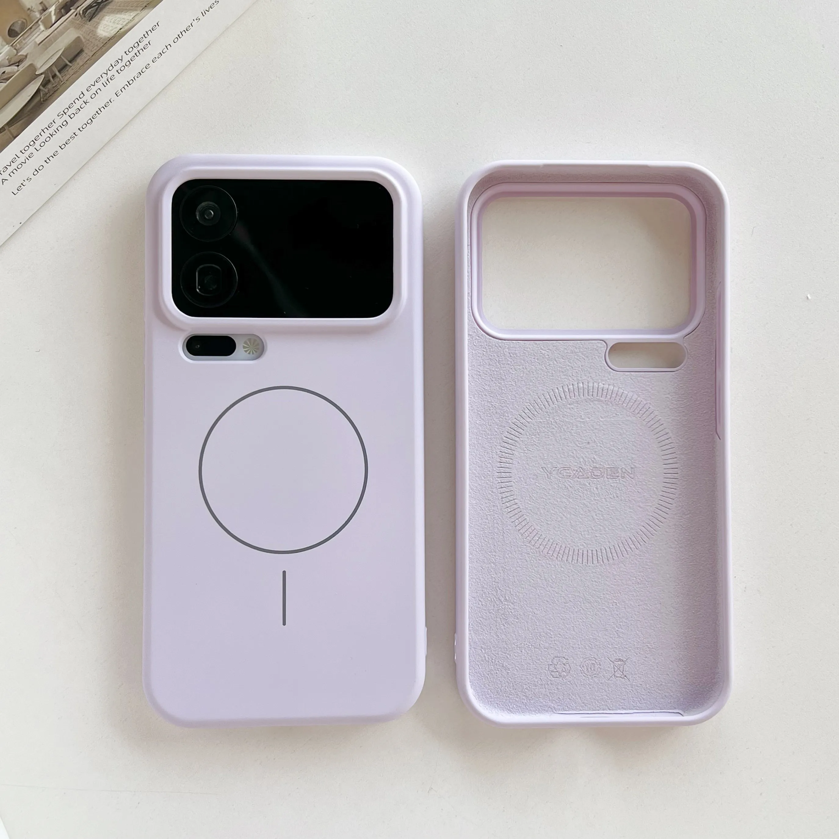 Capa Protetora De Silicone Líquido (roxa) Para Xiaomi 14 Pro, Resistente A Impactos, Magnética E Com Carregamento Sem Fio.